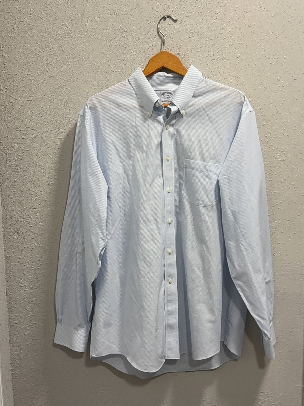 Brooks Brothers 17-36 Ligh Blue/White
Striped Button-Down Shirt